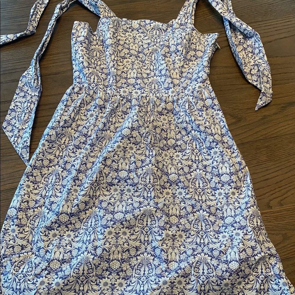 Blue & White Cotton Dress by Antonio Melani